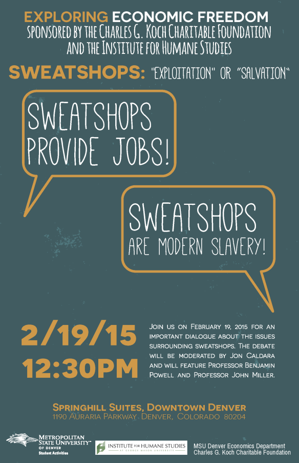 Flyer - Sweatshop Debate